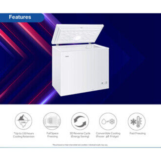 Haier 332L 6-in-1 Convertible Chest Freezer / 150h Cooling Retention / Anti-Bacterial - BD-328HP