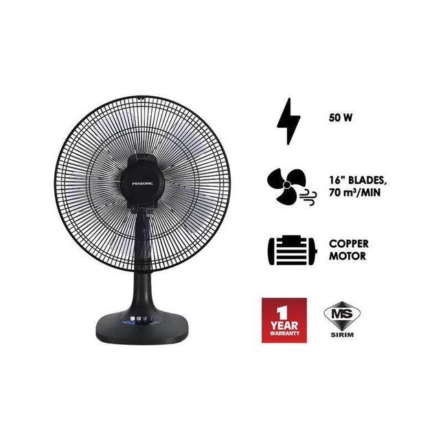 [5STAR ENERGY] Pensonic Table Fan 5 Blades 16" | PF-4108