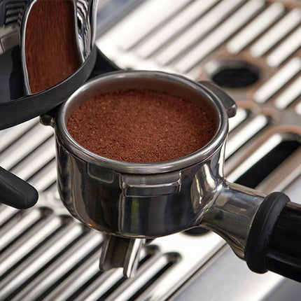 BREVILLE BES876DBL Barista Express Impress Espresso Coffee Machine with Smart Tamping, Grinder & Milk Froth for Home Cafe (SIlver) | 咖啡机 | Mesin Kopi-Silver