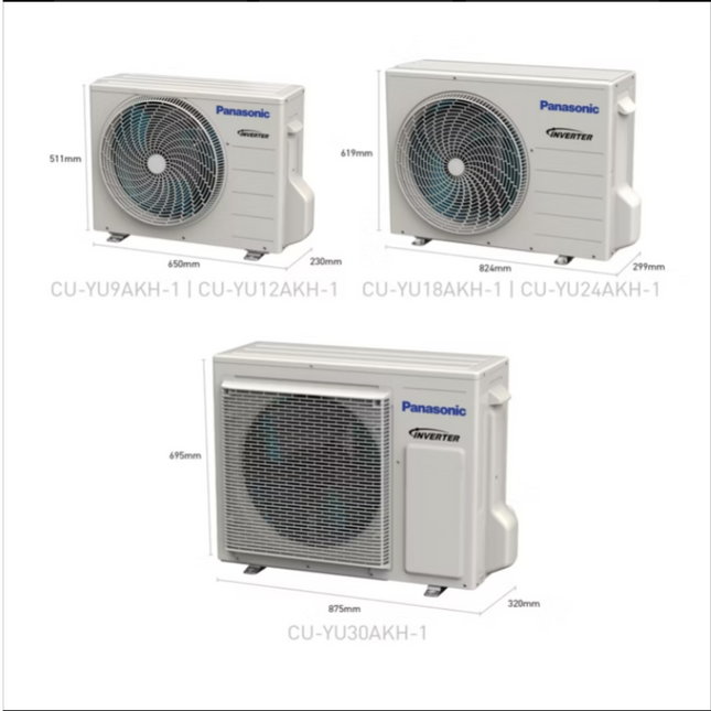 Panasonic CS-YU9AKH Air Conditioner 1.0HP Inverter Technology CSYU9AKH Penghawa Dingin
