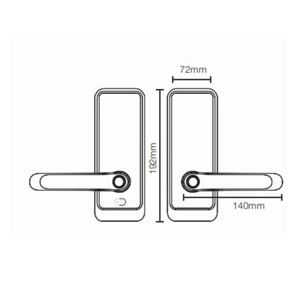 AEGLoc SDL-E300 Digital Tubular Smart Lock Black Smart Digital Rim Lock - SDLE300