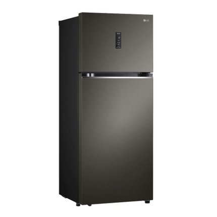 LG 423L 2 Door Top Freezer Fridge with Door Cooling GN-B392PXBK Inverter Refrigerator GNB392PXBK Peti Sejuk (Black Steel)