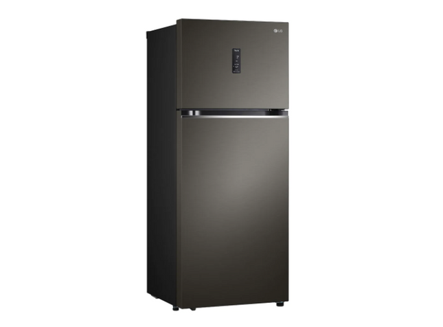 LG 423L 2 Door Top Freezer Fridge with Door Cooling GN-B392PXBK Inverter Refrigerator GNB392PXBK Peti Sejuk (Black Steel)