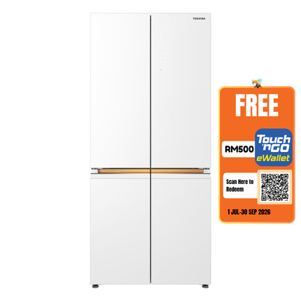 Toshiba GR-RF695WIPGY67 585L 4-Door Fridge Slot-in Refrigerator Multi Door Japandi