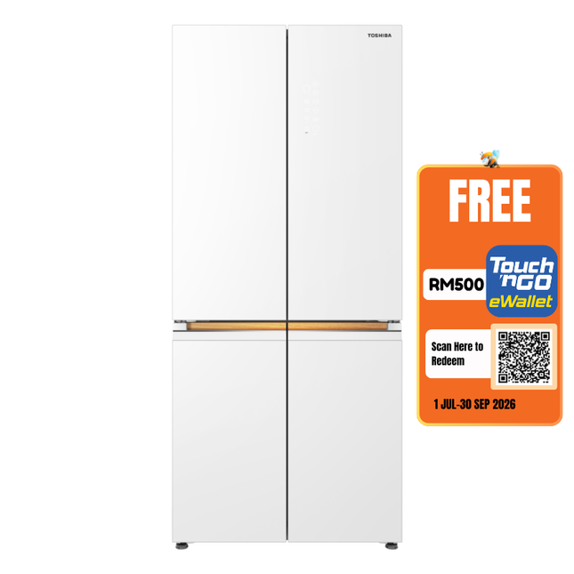 Toshiba GR-RF695WIPGY67 585L 4-Door Fridge Slot-in Refrigerator Multi Door Japandi