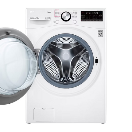 LG F2515STGW 15kg Front Load Washing Machine with AI Inverter Direct Drive™ and TurboWash™