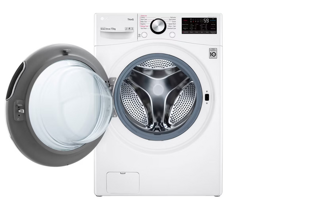 LG F2515STGW 15kg Front Load Washing Machine with AI Inverter Direct Drive™ and TurboWash™