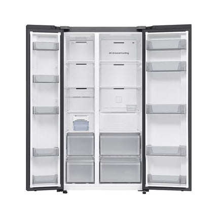 Samsung RS70F65QNWME Side By Side Fridge G680L Inverter Smart Things AI Energy Clean White