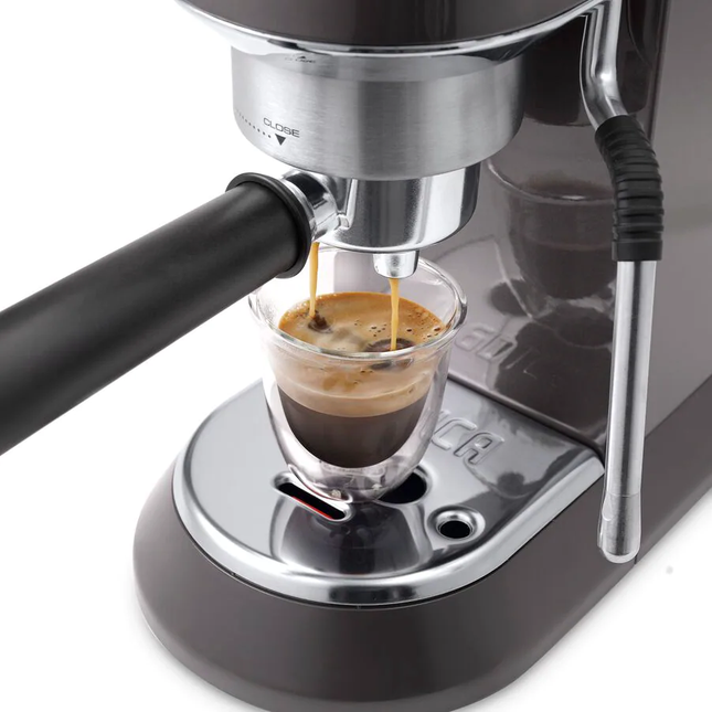 DELONGHI EC885 Dedica Arte Pump Manual Espresso Coffee Machine with New Milk Frother for Home Cafe EC885.BG EC885.GY EC885.M EC885BG EC885GY EC885M EC785 Upgrade (Metal / Grey / Beige Gold) | Home Use | Coffee Maker | 咖啡机 | Mesin Kopi