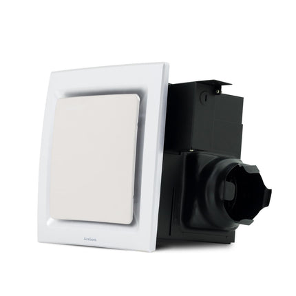[COMBO SET] AireGard AS-9020 D2 Air Ventilation Exhaust Fan (Square) (Silver) AS9020D2 + Wall Vent Ducting Kit