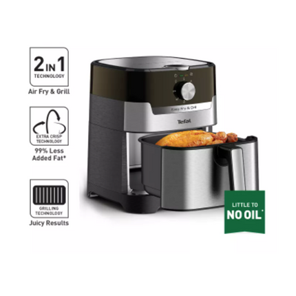 Tefal 4.2L Air Fryer Easy Fry & Grill Deluxe (XL size) EY501D  / EY505D Digital Airfryer