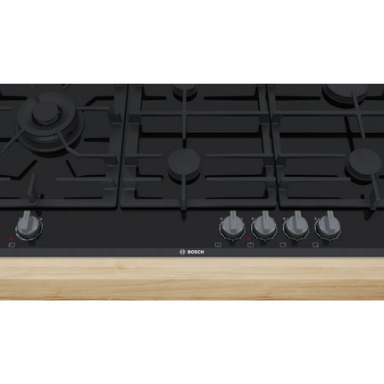 Bosch Serie 8 90cm Gas Hob PRS9A6D70 Black Ceramic 5 Gas burner PRS9A6D70 / Bosch PRS9A6B70 Terbina Dalam Dapur Gas