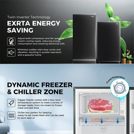 [NUR] HAIER 236L 1-DOOR REFRIGERATOR / FRIDGE / FAST COOLING / CHILLER ROOM - HR-236H