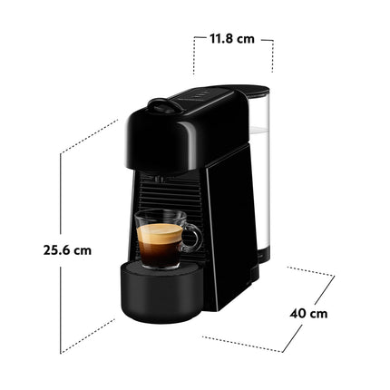 Nespresso D45-ME-BK-NE Essenza Plus  Fully Automatic Capsule Espresso Coffee Pod Machine (Limousine Black) - D45MEBKNE