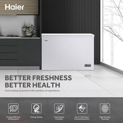[4 star] Haier 315L 6-in-1 Convertible Chest Freezer / 150h Cooling Retention / Anti-Bacterial - BD-318HEE