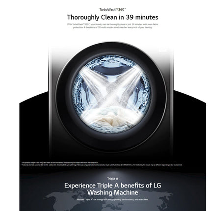 LG 11KG/7KG Front Load Washer Dryer with AI Direct Drive and Steam+ FV1411H3BA  | Turbowash 360° | Wi-Fi | Easy Care | Eco Hybrid | Tub Clean  | Speed Wash | Allergy Care | Turbo Dry | Washing Machine with 1 Year Warranty