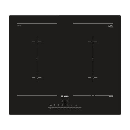 Bosch PVQ611FC5E Series 6 Built-in Induction Hob, 60cm Black with PowerBoost & DirectSelect 73kW