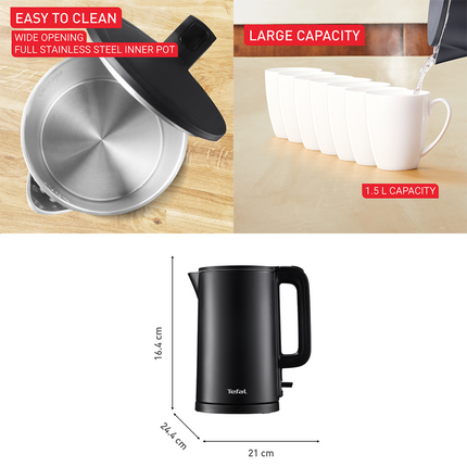 Tefal KO1408 1.5L 1500W Thermo Protect Electric Kettle | ESH