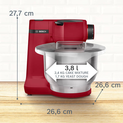 Bosch Series 2, 3.8L 700W Kitchen Machine, Red - MUMS2ER01G