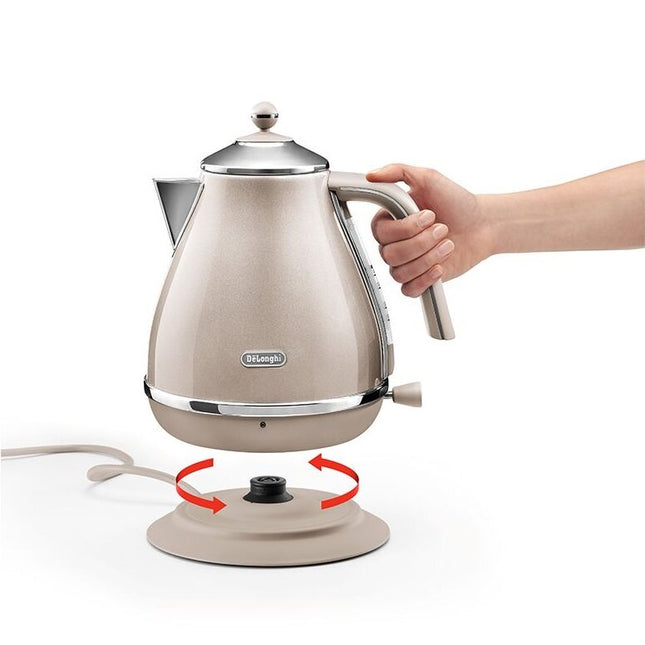 Delonghi KBOT2001 Icona Metallics Electric Kettle 1.7L KBOT2001BG Champagne Beige KBOT2001AZ Mesmerising Azure