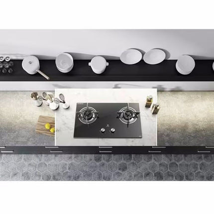 Electrolux EHG7230BE Gas Hob 2 Burners With Safety Flame Device 78cm