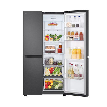LG GC-B257KQJW 655l Side by Side Fridge in Essence Matte Black Smart Inverter™ ThinQ™ GCB257KQJW Peti Ais