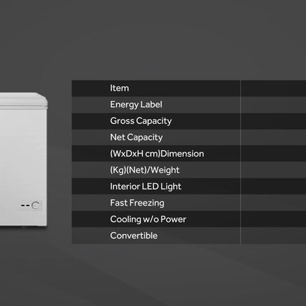 [5 Star] Haier 206L 6-in-1 Convertible Chest Freezer / 150h Cooling Retention / Anti-Bacterial - BD-248HME