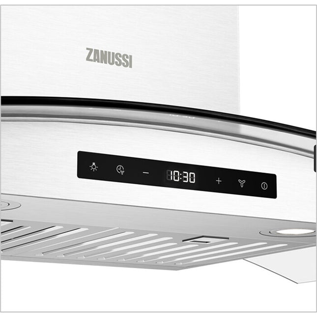Zanussi ZHC9791X Chimney Glass Hood 90cm 1300m3/hr - ZHC9791X