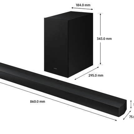 Samsung B-Series Soundbar HW-B650D 3.1ch with Sub Woofer (2024) | Dolby Audio | HW-B650D/XM