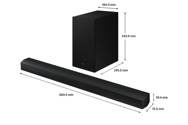 Samsung B-Series Soundbar HW-B650D 3.1ch with Sub Woofer (2024) | Dolby Audio | HW-B650D/XM