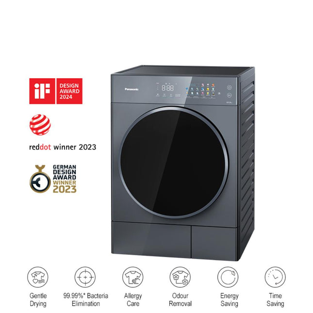 PANASONIC NH-XV21X1A 10.5 KG 3 INVERTER HEAT PUMP TUMBLE DRYER NH-XV21X1AMY