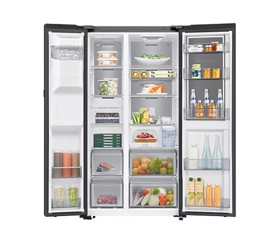 SAMSUNG 609L Refrigerator SBS -Food Showcase Black  RS80F65GNFME