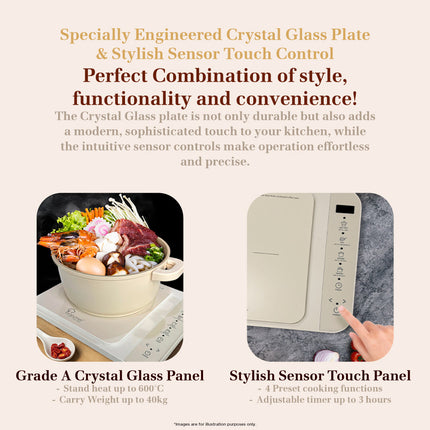 La gourmet Electric Induction Cooker - Touch Screen, High Power, Multifunction, Sleek Design