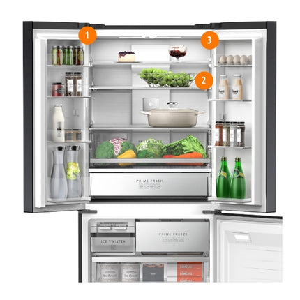 Panasonic 500L French Door Inverter Refrigerator NR-CW530HVKM (Black Hairlines)