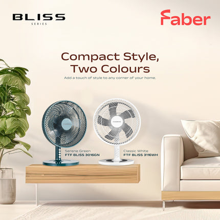 Faber 16" Table Fan FTF BLISS 3116WH Kipas Meja