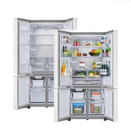 LG GV-B25FFGPB 617L French Door Fridge with Auto Ice Maker in White Glass Finish