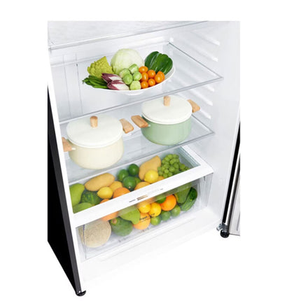 LG Fridge 2D 506L Inverter Glass Black - GNC702SGGM