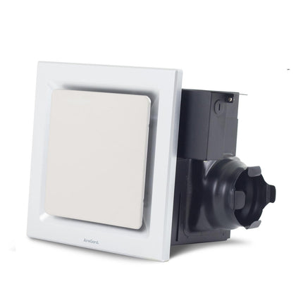 AireGard AS6090D2 Exhaust Fan Air Ventilator 4" / 4 Inch Silent Series (Square) (White) 28dB Noise 80cfm- AS6090D2 White
