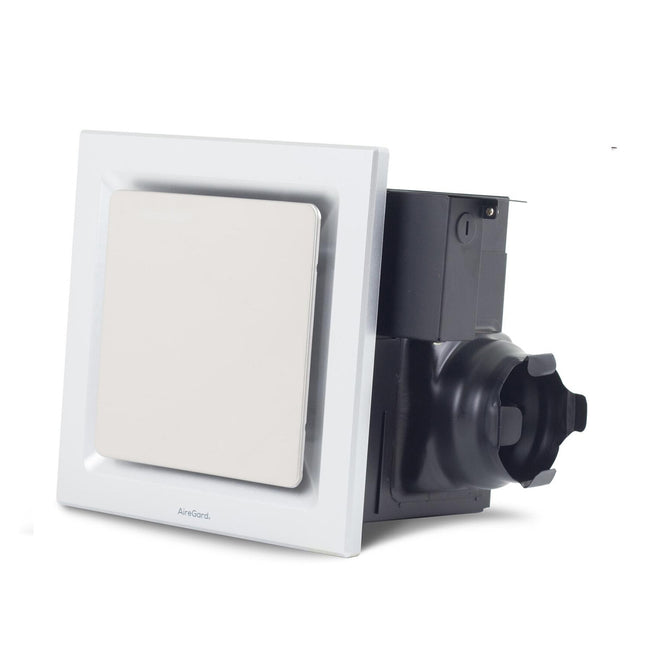 AireGard AS6090D2 Exhaust Fan Air Ventilator 4" / 4 Inch Silent Series (Square) (White) 28dB Noise 80cfm- AS6090D2 White