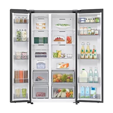 SAMSUNG 646L Refrigerator SBS -Auto Open Door White Glass  RS80F65MNWME
