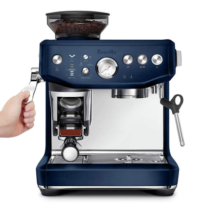BREVILLE BES876DBL Barista Express Impress Espresso Coffee Machine with Smart Tamping, Grinder & Milk Froth for Home Cafe (SIlver) | 咖啡机 | Mesin Kopi-Silver