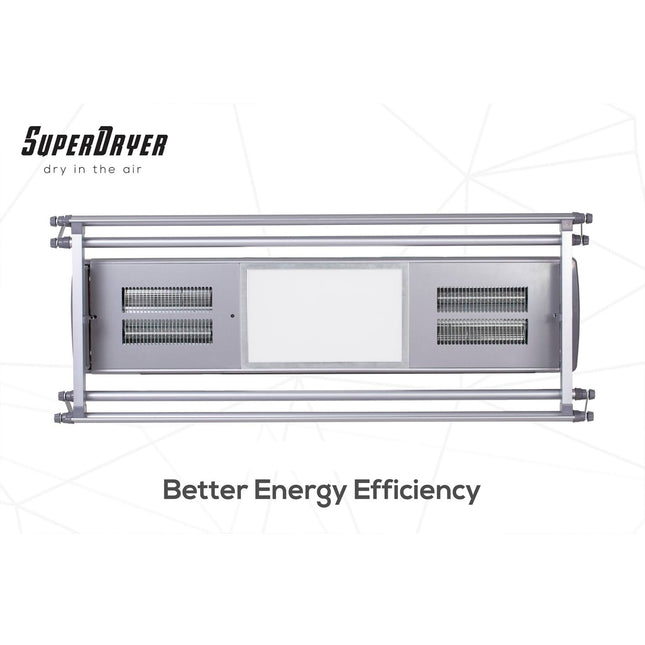 Houm SD-230E Super Dryer Clothes Dryer 4 Extendable Rod for Laundry up to 35kg Replaces Tumble Dryer Energy Saving - SD230E