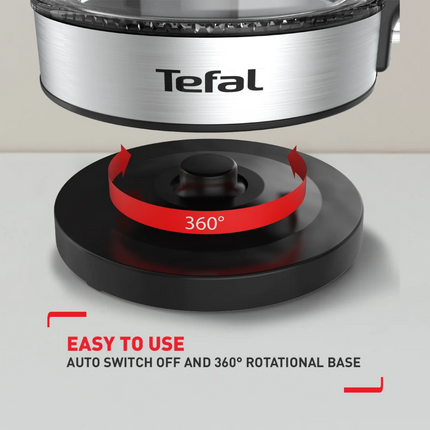 Tefal KI7008 Jug Kettle 1.7L Inox Glass Stainless Steel KI700827 KI700
