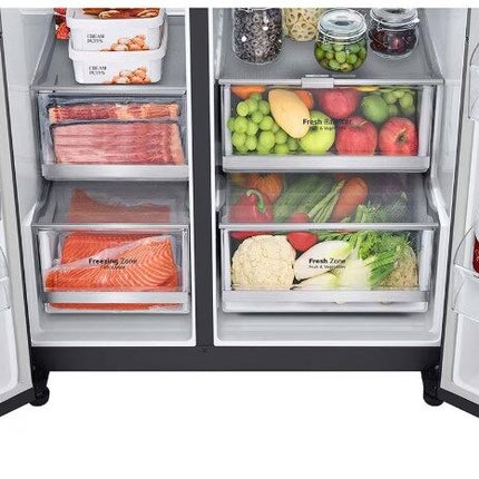 LG 655L Side by Side Fridge in Matte Black Finish GC-V257CQFW