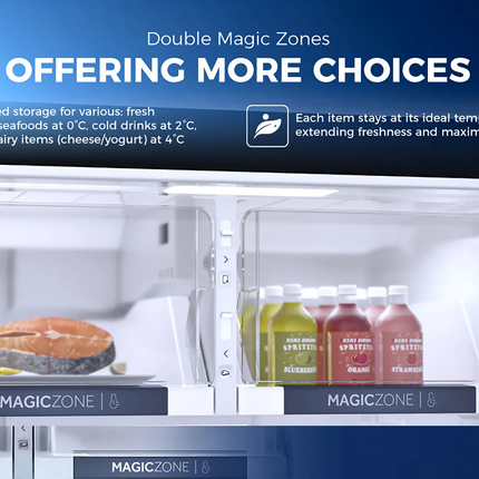 Haier HRF-IT515MM(BL) 515L 2-Door Twin Inverter Refrigerator DEO Fresh Double Magic Zone HRFIT515MMBL Peti Sejuk