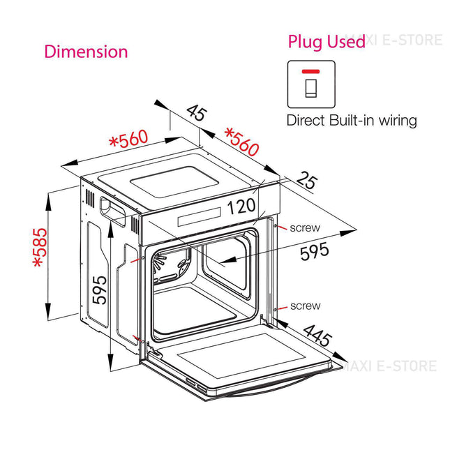 Senz SZ-OV7514-14F Fully Digital MultiOven Build-in Oven 75L with 14 Cooking Function - SZOV751414F
