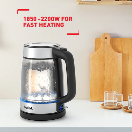 Tefal KI7008 Jug Kettle 1.7L Inox Glass Stainless Steel KI700827 KI700