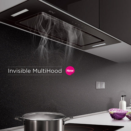SENZ 1200m3/h Invisible MultiHood Cooker Hood - Mystery Black SZ-CH1288RC SZ-CH1288RC-B TOPELEC COOKING ASAP