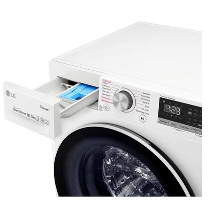 (Free Shipping) LG FV1450S4W 10.5kg Front Load Washer with AI Direct Drive™ and Steam™ Washing Machine [TnG Redemption]