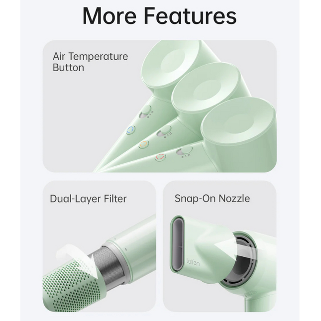Laifen SLFLITEG SE Lite High Speed Hair Dryer Dual Layer Filter Lightweight SLFLITEG Pengering Rambut